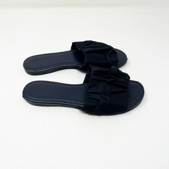 The Row Womens Ellen Pleated Nylon Flat Slides Sandals Sz 36 - Picture 3 of 5